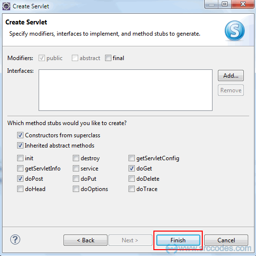 specify modifier, interface