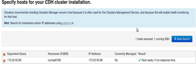 Specify hosts for your CDH cluster installation