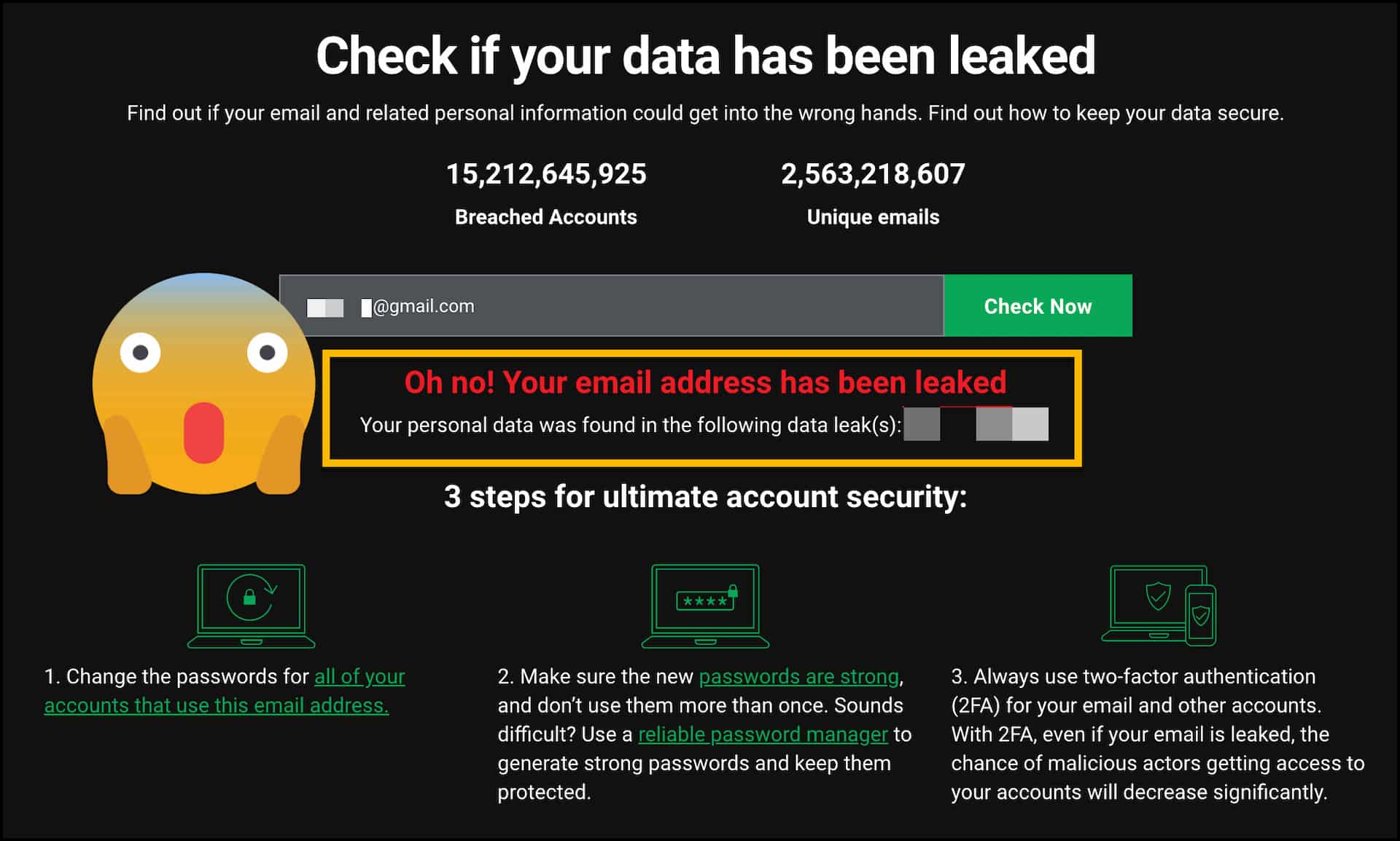 CyberNews - Personal Data Leak Checker