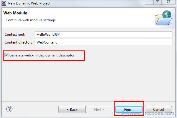 Configure web module setting