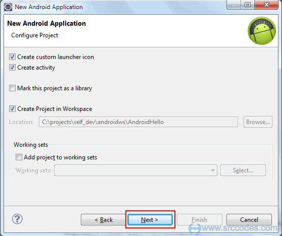 Configure Android Project Settings