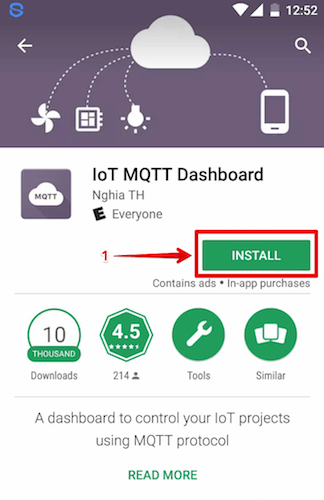 Google Play Store - IoT MQTT Dashboard
